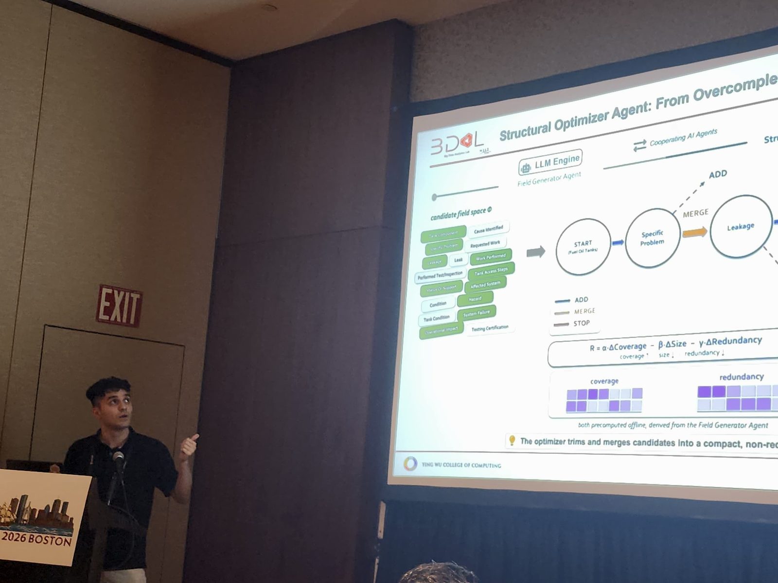 ASMR Structural Optimizer Agent slide at DASHSys 2026